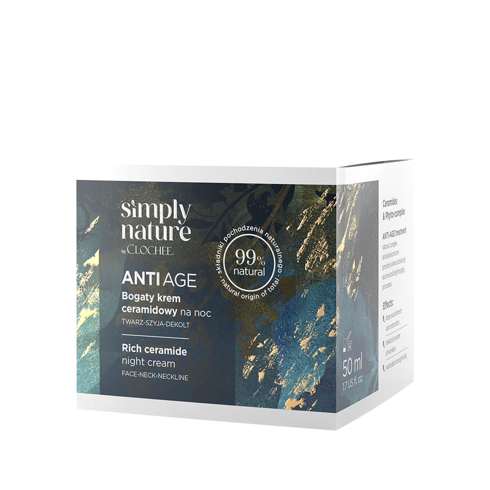 Clochee Simply Nature Krem ceramidowy na noc, 50 ml