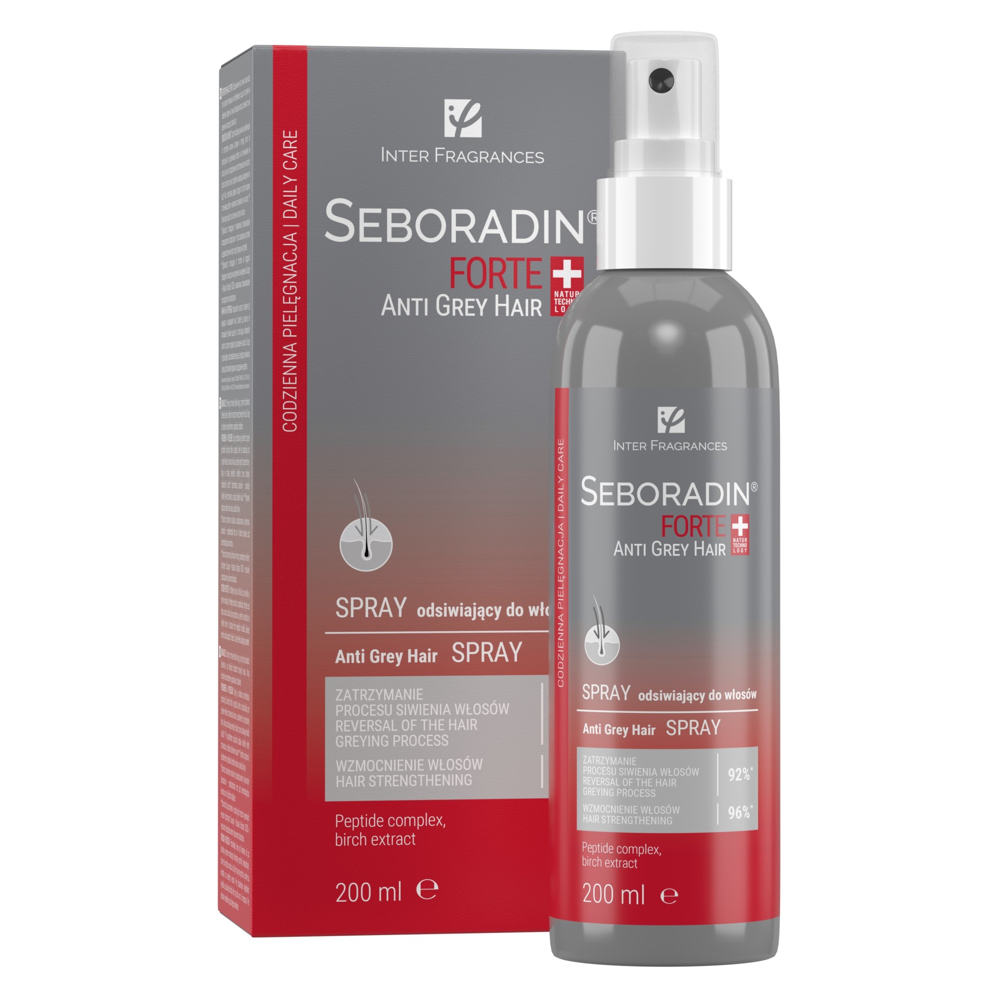 Seboradin Forte Anti Grey Hair spray odsiwiający do włosów 200 ml 1 sztuka zdjęcie