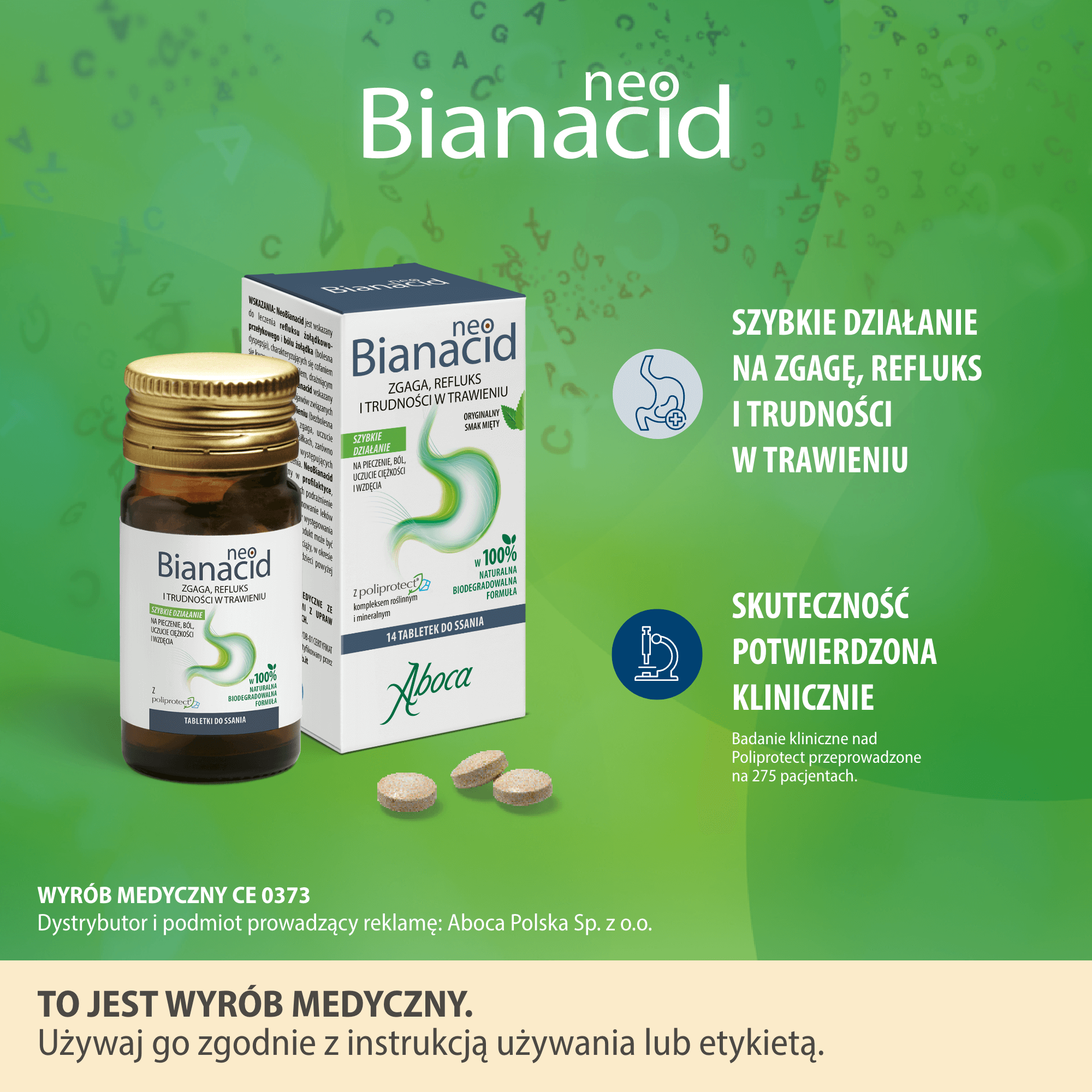 Aboca NeoBianacid Nadkwaśność i Refluks 14 tabletek do ssania