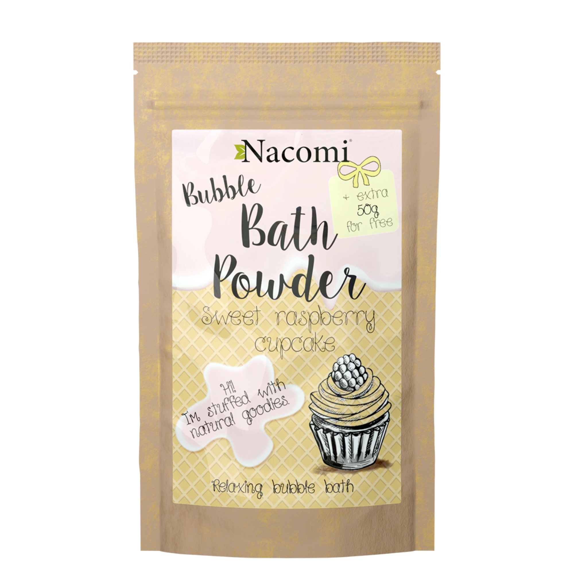Nacomi Puder do kąpieli Malinowa babeczka, 150 g zdjęcie