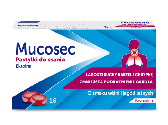 Mucosec, pastylki do ssania, 16 sztuk zdjęcie