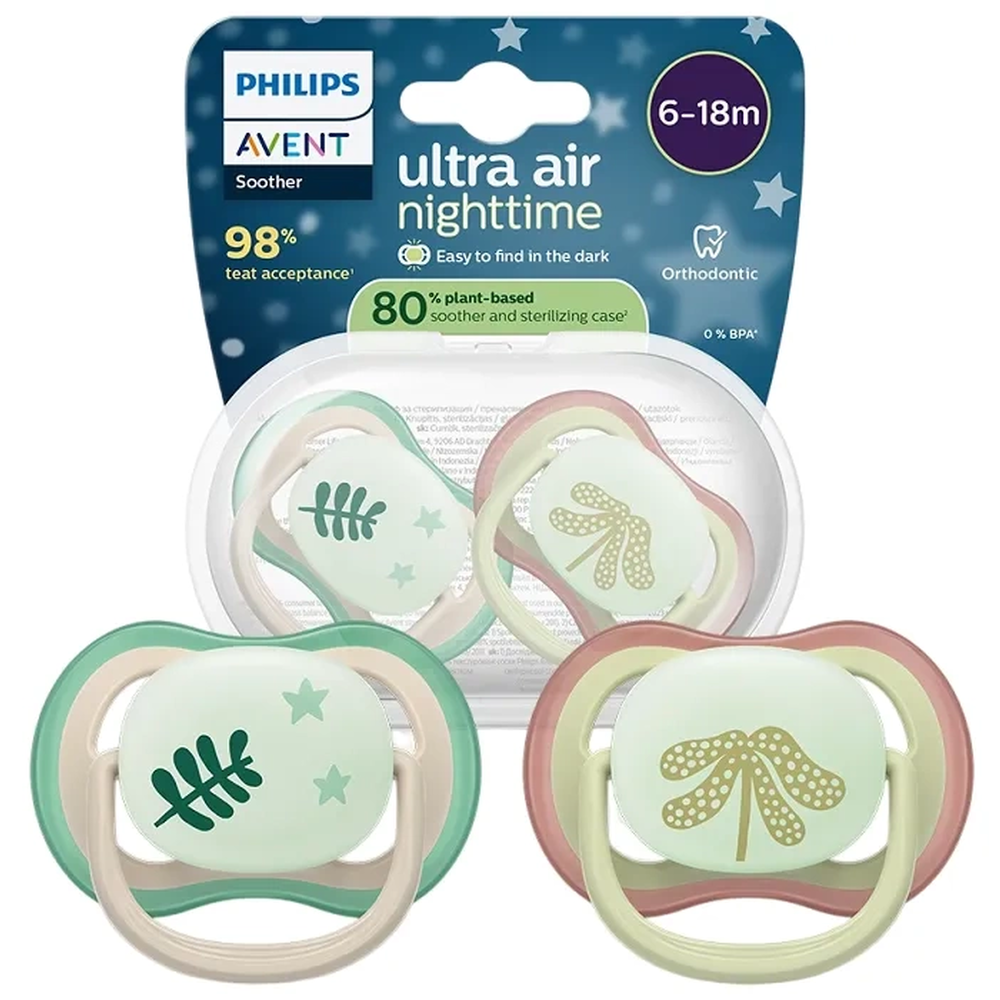 Philips Avent Ultra Air Smoczek ortodontyczny SCF376/31 6-18 m, 2 sztuki