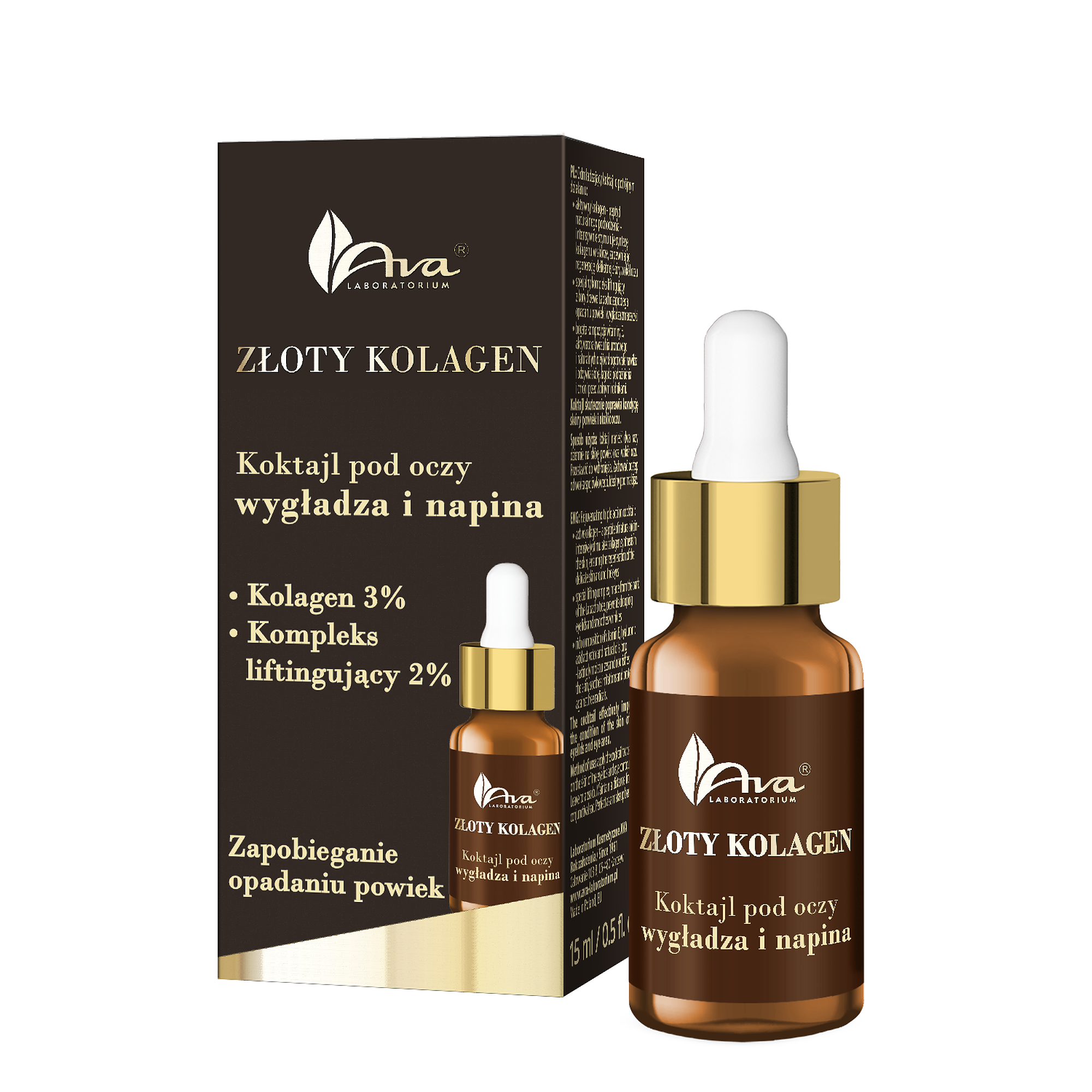 Ava Złoty Kolagen, koktajl pod oczy, 15 ml zdjęcie