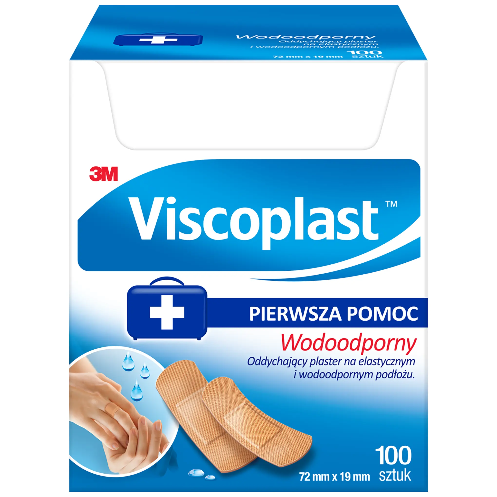 Viscoplast plaster wodoodporny 72mm x 19mm 100 sztuk