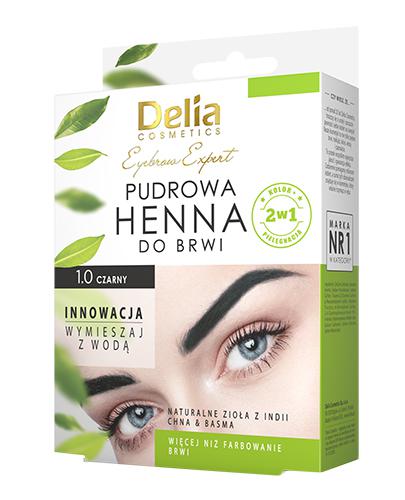 Delia Eyebrow Expert Pudrowa henna do brwi 1.0 czarny, 4 g  zdjęcie