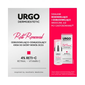 Urgo Dermoestetic Reti-Renewal Odbudowująco-Odmładzający Krem do skóry wokół oczu, 15 ml