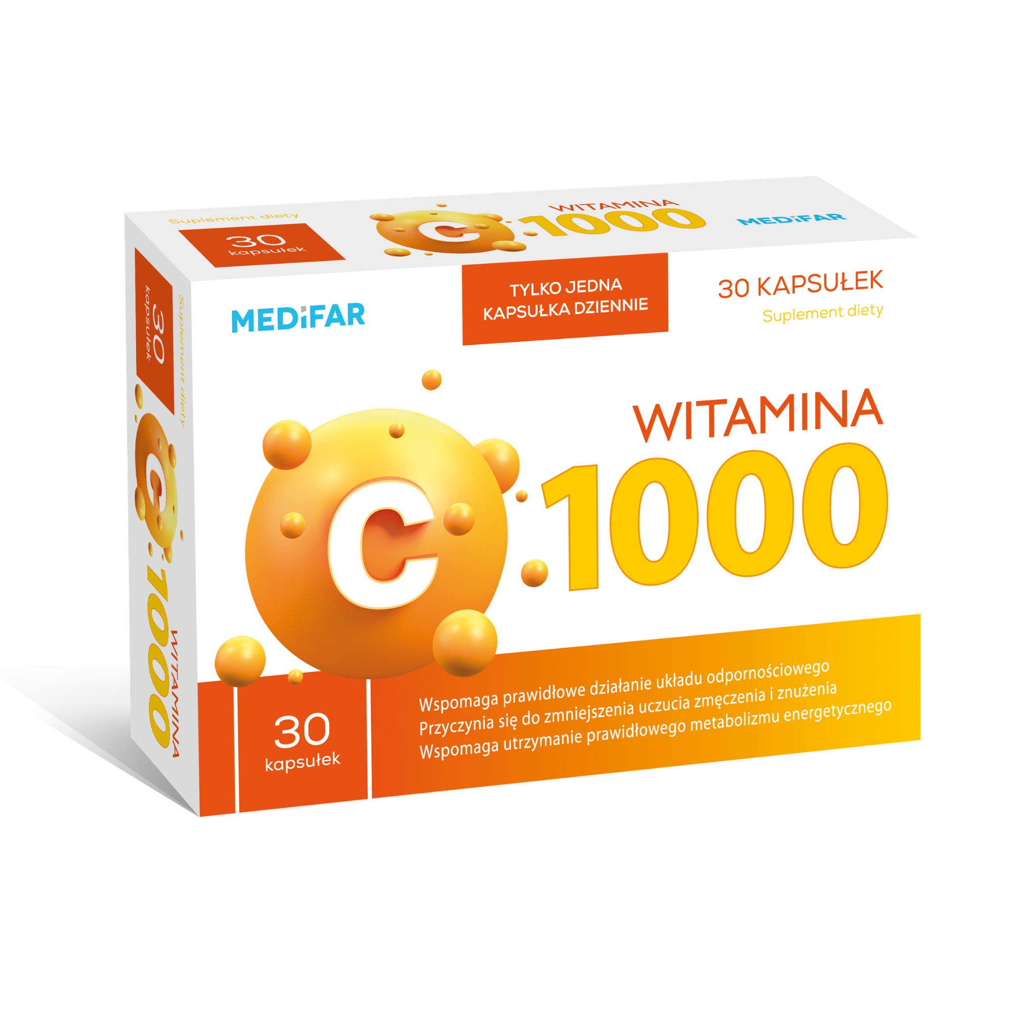 MediFar, Witamina C 1000, kapsułki, 30 sztuk zdjęcie