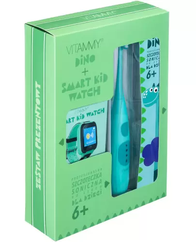 Vitammy Dino szczoteczka soniczna dla dzieci + Vitammy Smart Kid Watch 1 sztuka [ZESTAW] zdjęcie