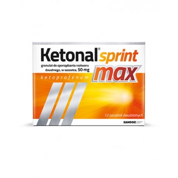 Ketonal Sprint Max 50 mg granulat do sporządzania roztworu doustnego 12 saszetek