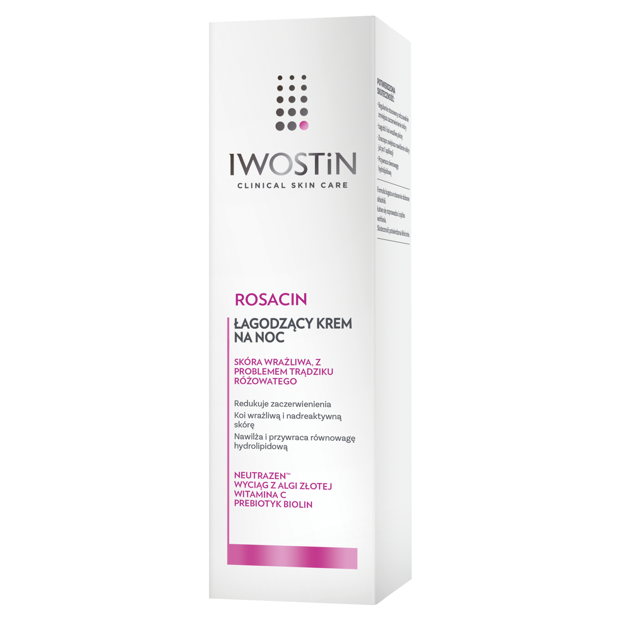 Iwostin Rosacin, krem na noc zmniejszający rumień w trądziku różowatym, 40 ml zdjęcie