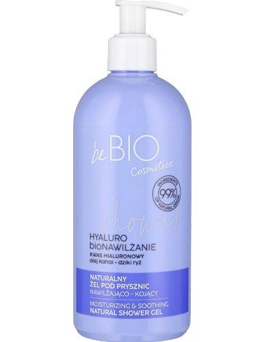 BeBio Hyaluro BIOnawilżanie Naturalny Żel pod prysznic nawilżająco-kojący Olej kahai + Dziki ryż, 350 ml zdjęcie