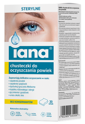 IANA Chusteczki do oczyszczania powiek, 30 sztuk zdjęcie