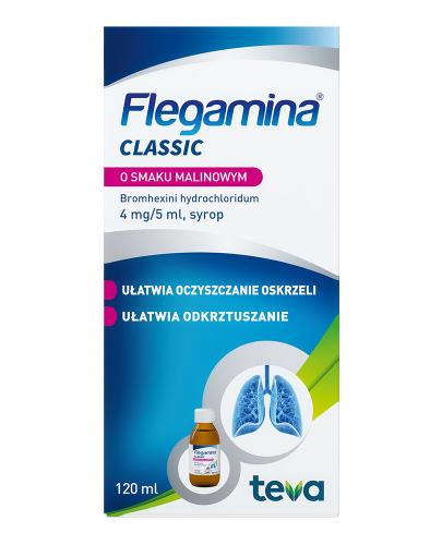 Flegamina 4 mg/5ml malinowa syrop 120 ml zdjęcie