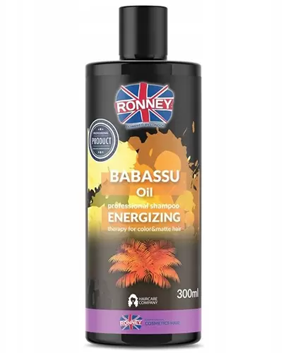 Ronney energetyzujący szampon do włosów farbowanych i matowych olej babassu 300 ml zdjęcie