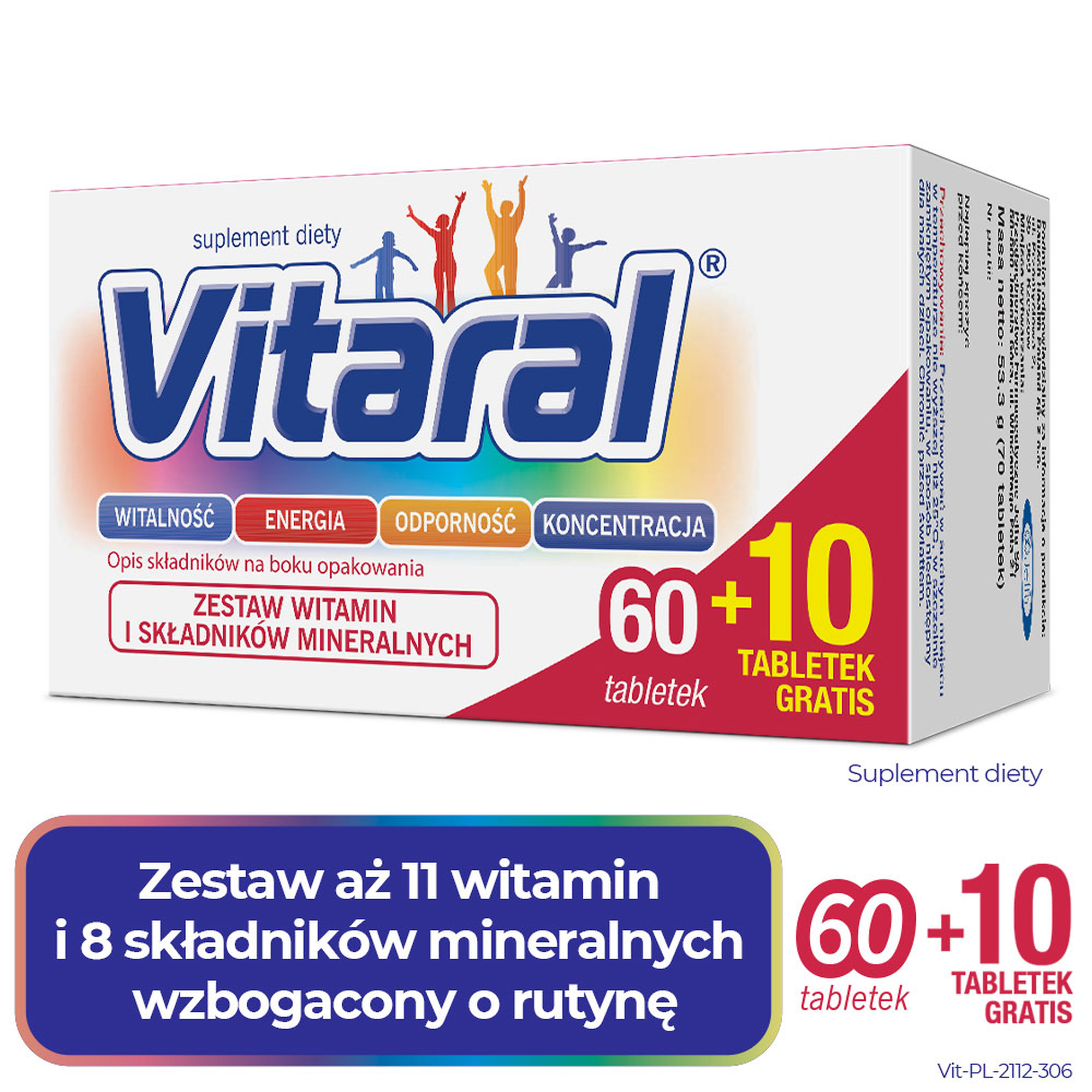 Vitaral zestaw witamin i minerałów 70 tabletek zdjęcie