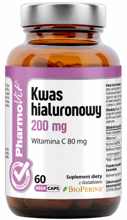 PharmoVit Kwas hialuronowy 200 mg, 60 kapsułek zdjęcie