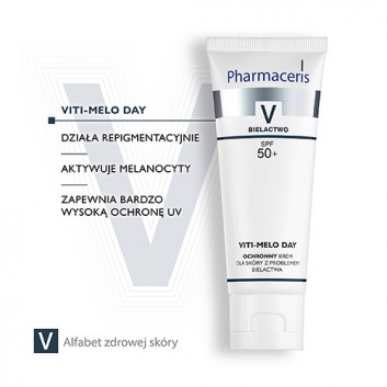Pharmaceris V Viti-Melo Day krem ochronny SPF50+ dla skóry z problemem bielactwa 75 ml