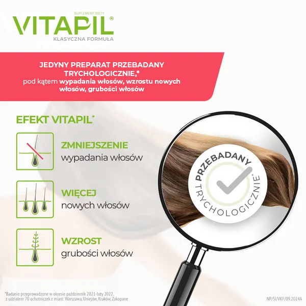 Vitapil, 60 kapsułek z biotyną, bambusem