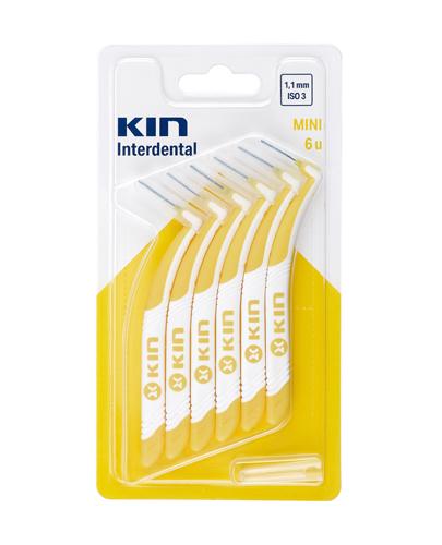 KIN INTERDENTAL 1,1 mm Szczoteczka do przestrzeni międzyzębowych - 6 sztuk zdjęcie