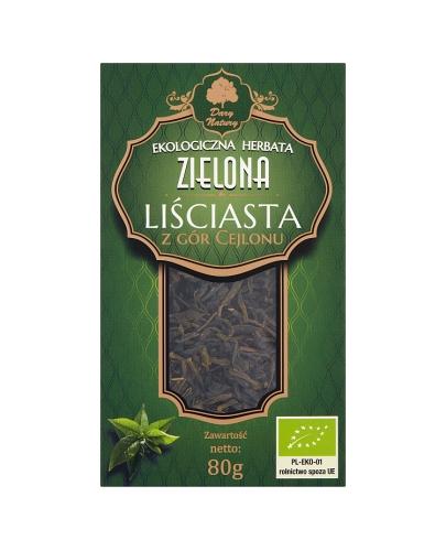 Dary Natury Ekologiczna herbata zielona liściasta z Gór Cejlonu - 80 g - cena, opinie, stosowanie  zdjęcie