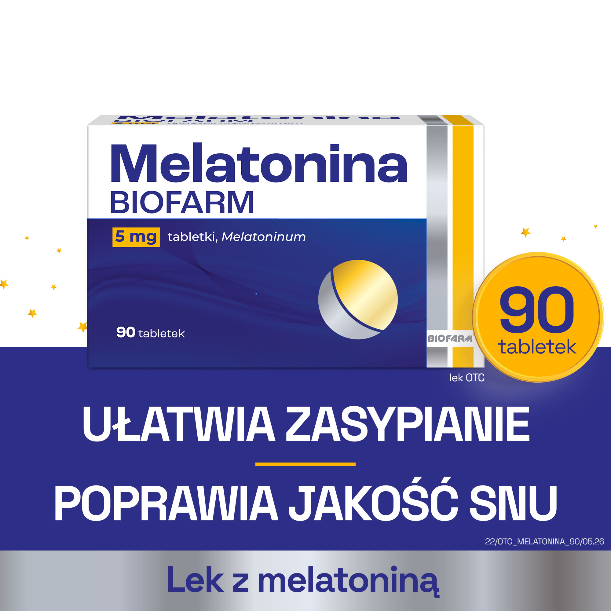 Melatonina Biofarm, 5 mg, 90 tabletek