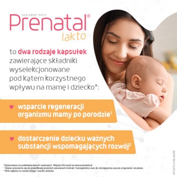 Prenatal Lakto, kapsułki miękkie + kapsułki twarde, 30 sztuk + 30 sztuk