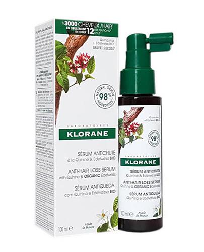 Klorane Serum przeciw wypadaniu włosów z chininą i organiczną szarotką, 100 ml, cena, opinie, stosowanie zdjęcie