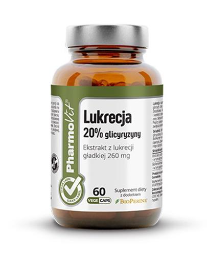 Pharmovit Lukrecja 20% glicyryzyny - 60 kaps. - cena, opinie, właściwości zdjęcie