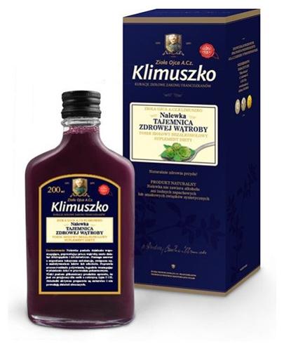 Zioła Ojca Klimuszko Nalewka wspierająca prawidłową pracę wątroby, 200 ml, cena, wskazania, właściwości zdjęcie