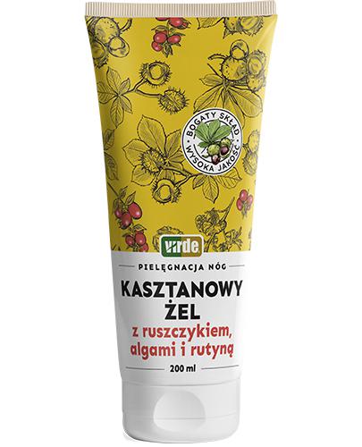 VIRDE Kasztanowy Żel Z ruszczykiem, algami i rutyną - 200 ml - stosowanie zdjęcie