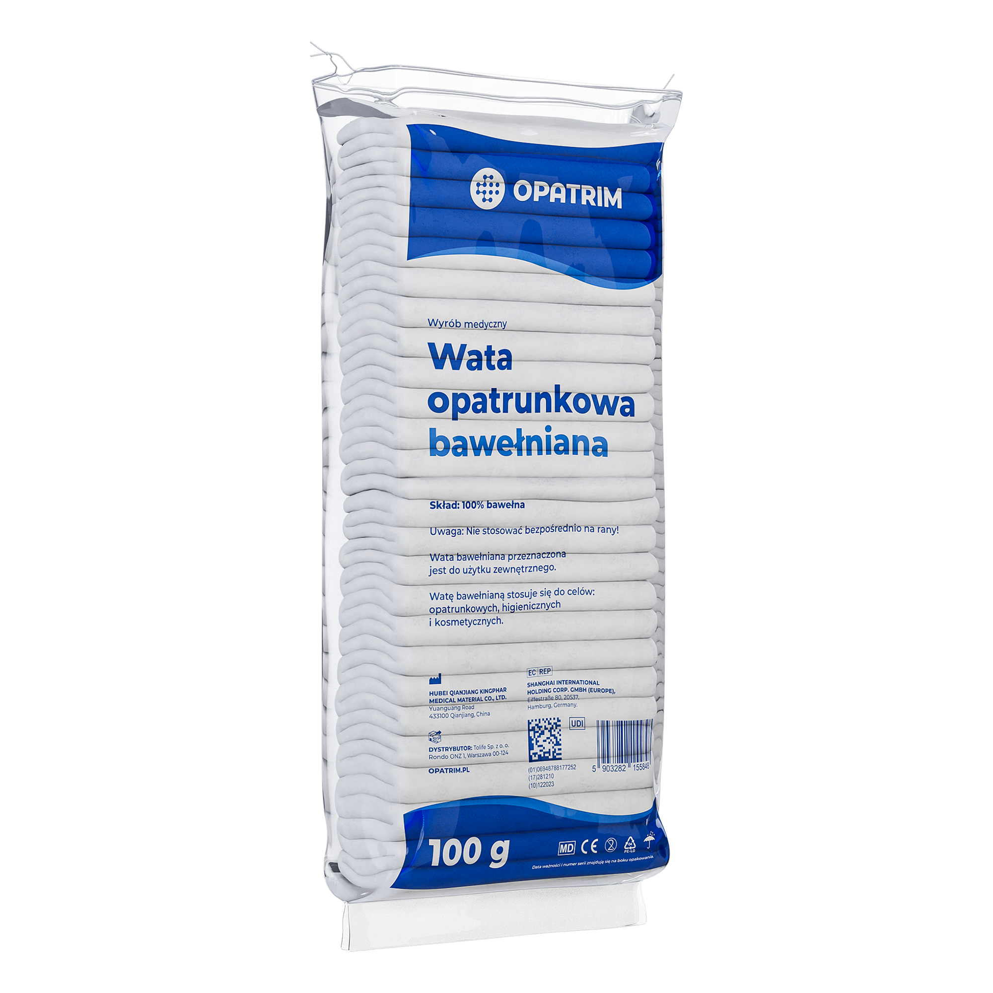 Opatrim wata opatrunkowa bawełniana, 100 g