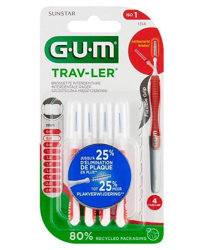 SUNSTAR GUM TRAV-LER Szczoteczka międzyzębowa 0.8, 4 sztuki zdjęcie