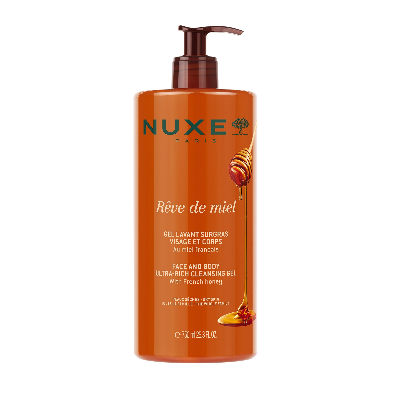 Nuxe Reve de Miel Ultrabogaty żel do mycia twarzy i ciała, 750 ml zdjęcie