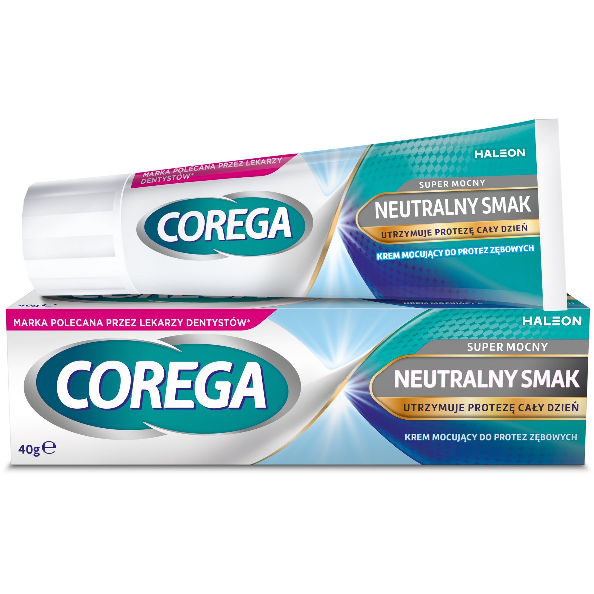 Corega Super Mocny Neutralny Smak, krem mocujący do protez zębowych, 40 g zdjęcie