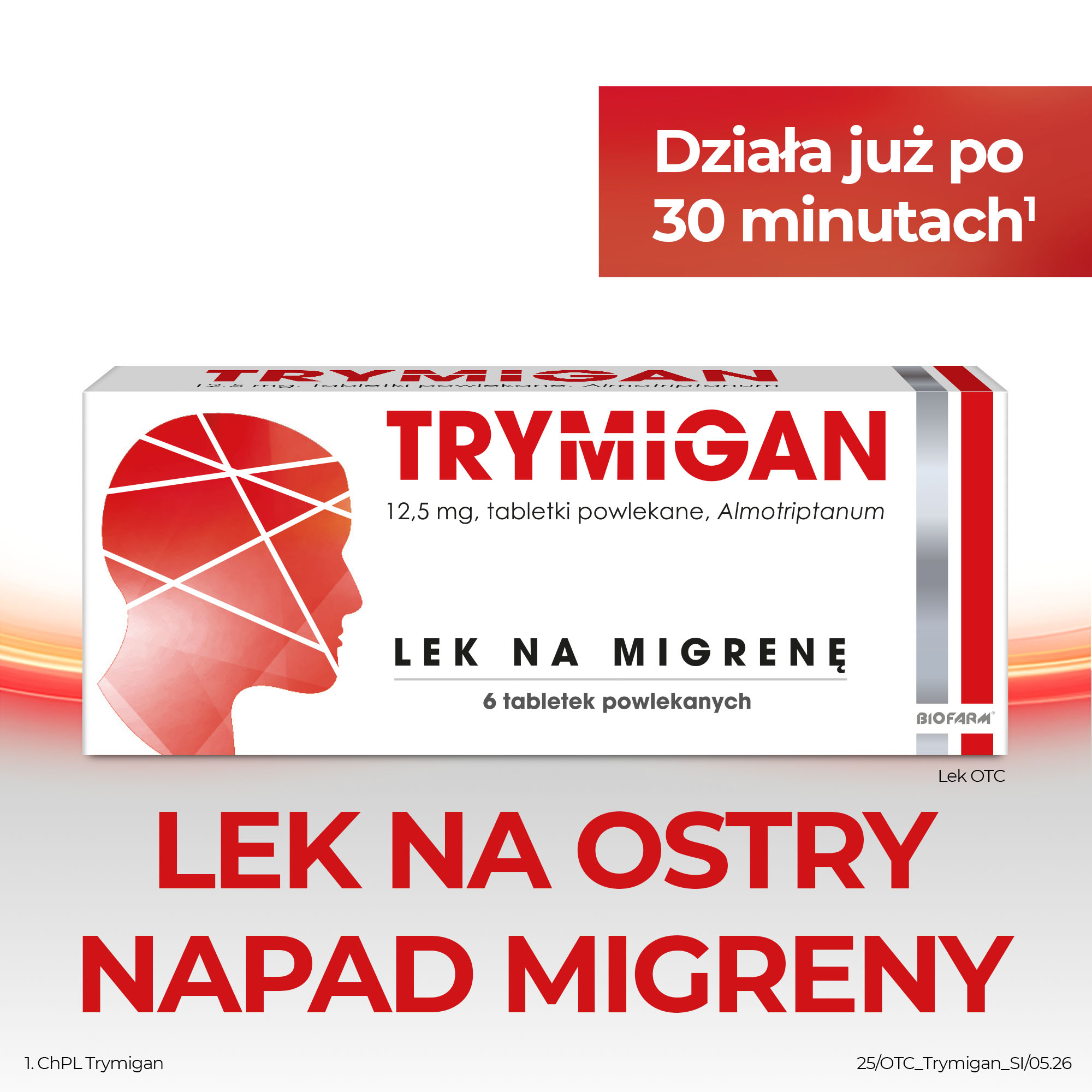 Trymigan 12,5 mg, 6 tabletek powlekanych