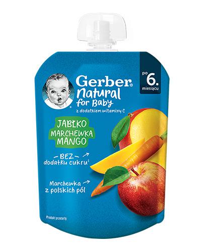 Gerber Natural For Baby Deserek jabłko-marchew-mango po 6. miesiącu, 80 g zdjęcie