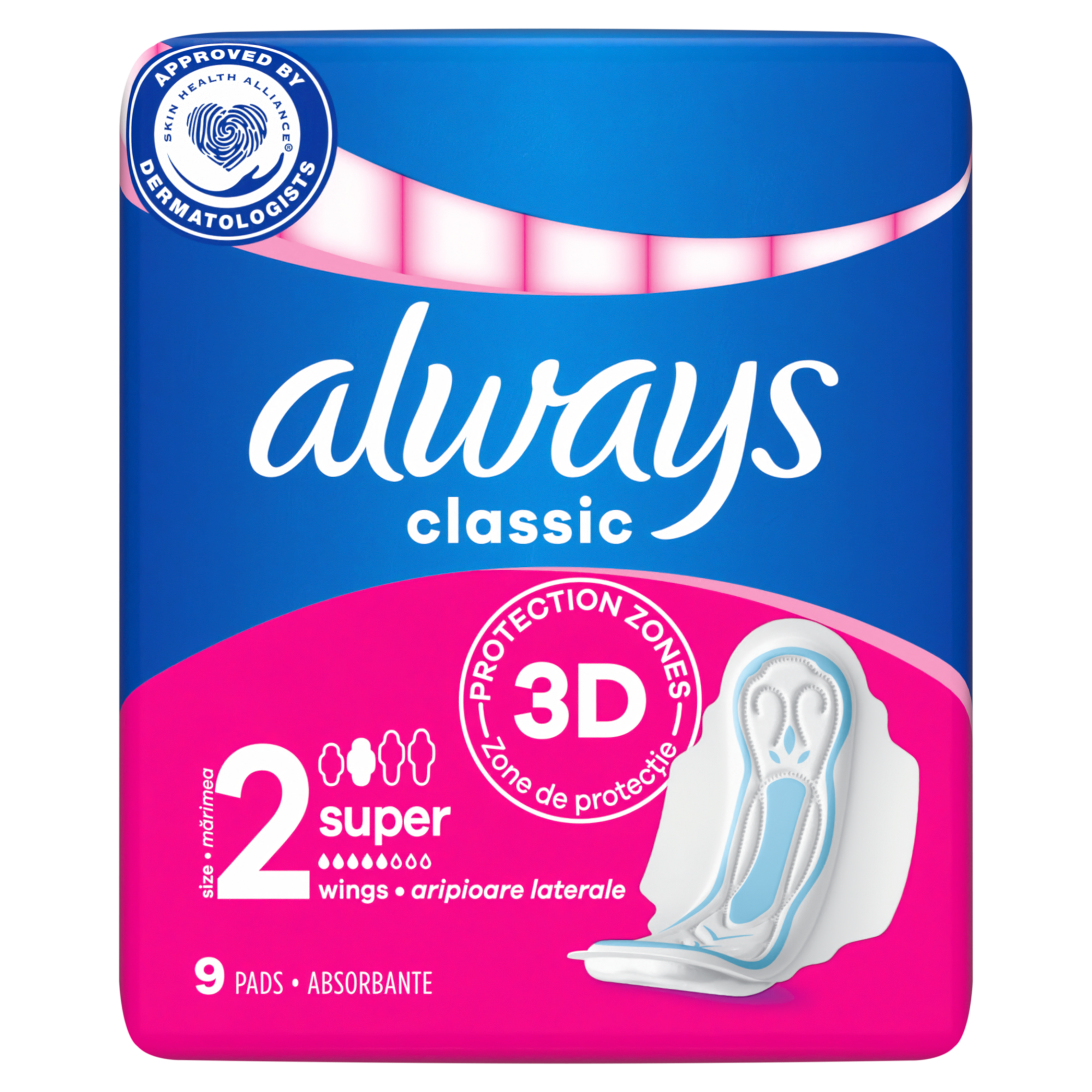 ALWAYS CLASSIC Podpaski ze skrzydełkami Maxi, 9 sztuk zdjęcie