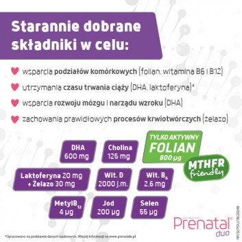 Prenatal Duo, 30 kapsułek Classic + 60 kapsułek DHA
