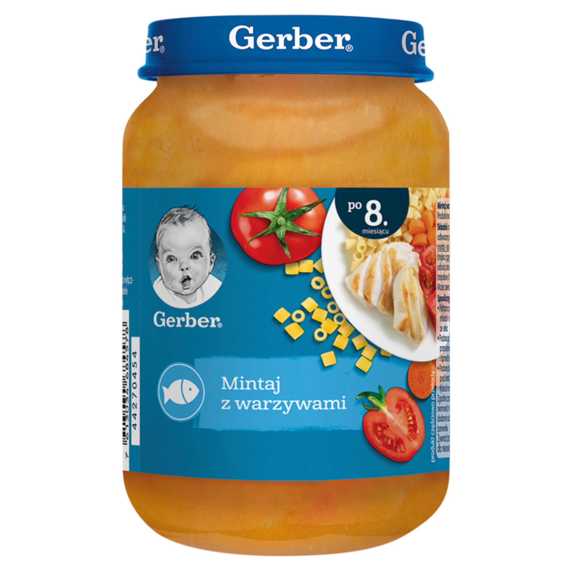 GERBER OBIADEK Mintaj z warzywami po 8 miesiącu, 190 g, cena, opinie, skład zdjęcie