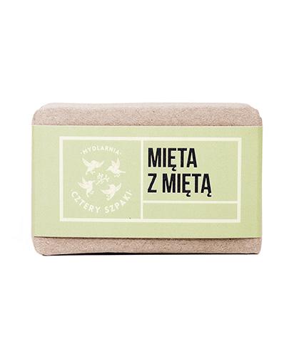 Mydlarnia Cztery Szpaki Mięta z miętą Mydło naturalne z olejkiem z mięty pieprzowej, 110 g  zdjęcie
