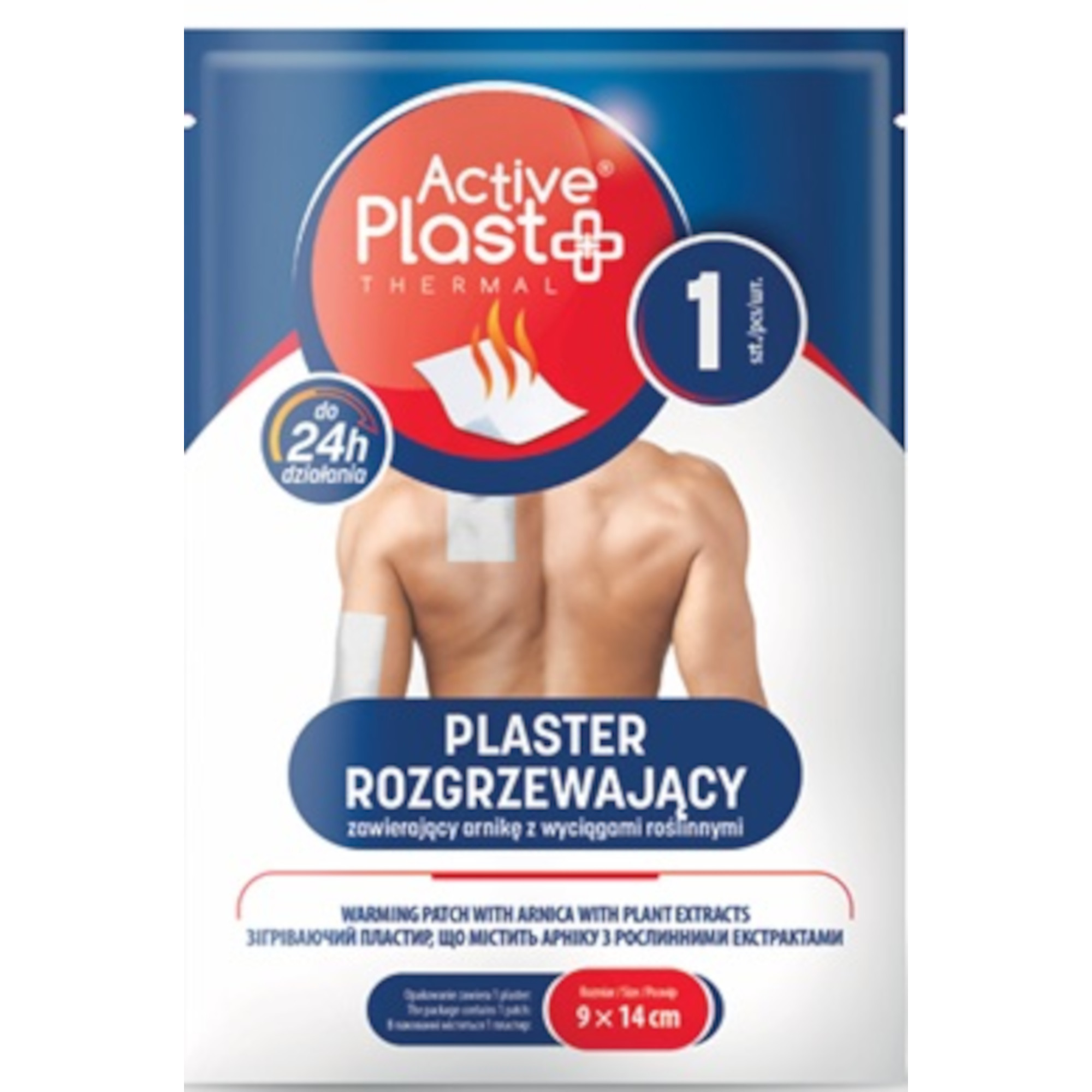 Active Plast, plaster rozgrzewający z arniką 14 x 9 cm, 1 sztuka zdjęcie