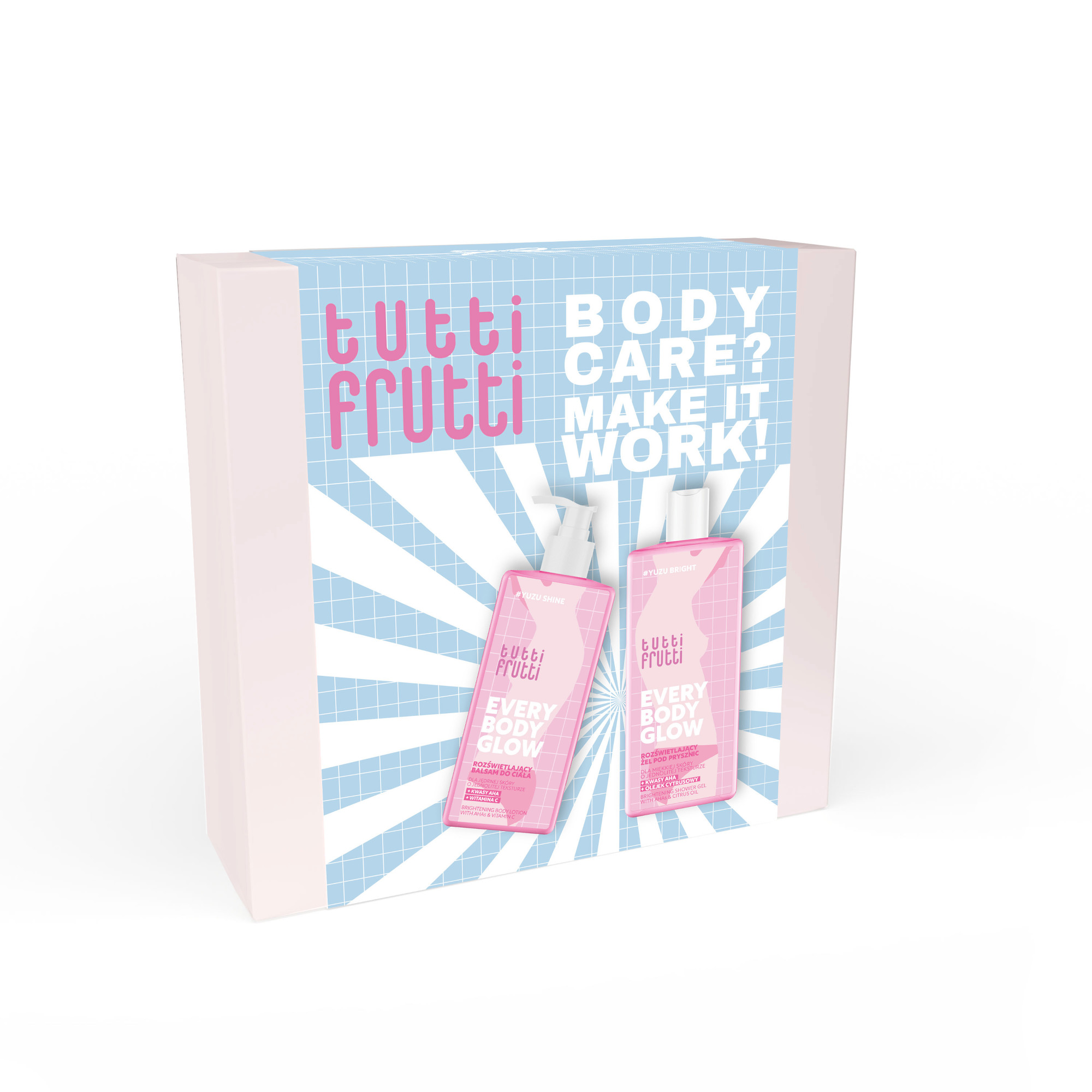 Zestaw Tutti Frutti everybody glow pielęgnacja ciała Żel 400 ml, Balsam 250 ml zdjęcie