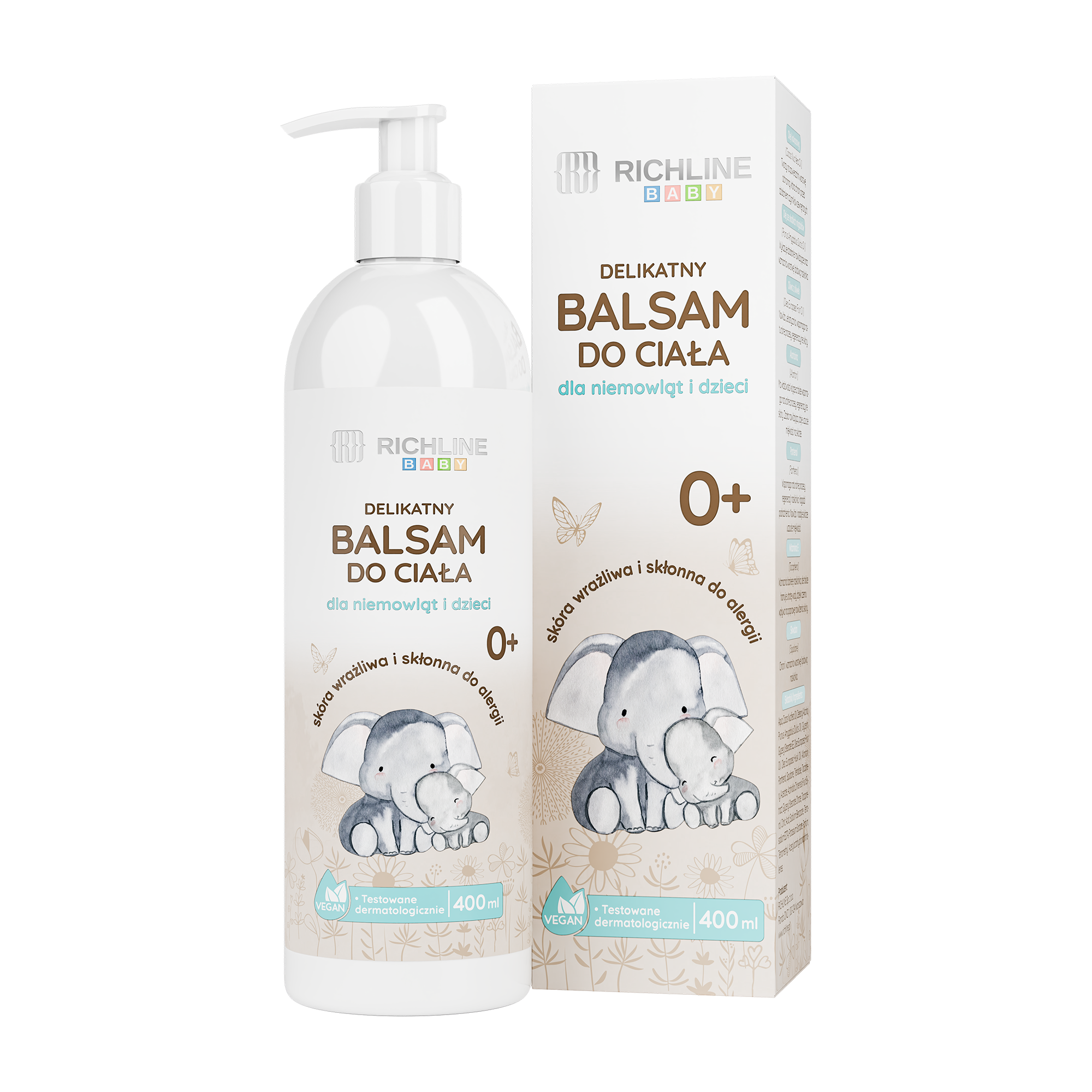 Richline Baby Delikatny balsam do ciała dla niemowląt i dzieci 0+, 400 ml
