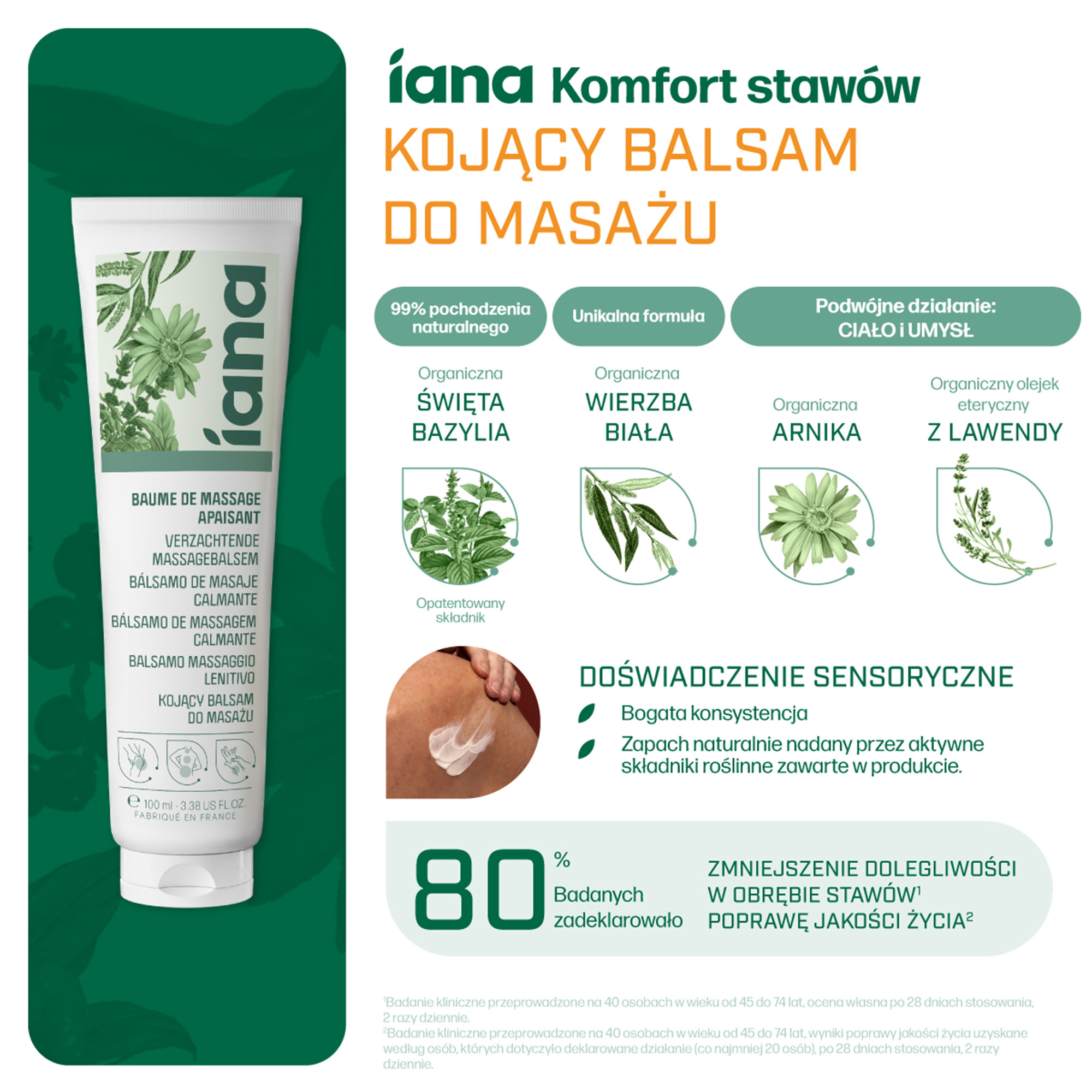 IANA Stawy Kojący balsam do masażu, 100 ml