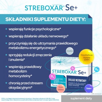 Streboxar  Se+, 30 kapsułek