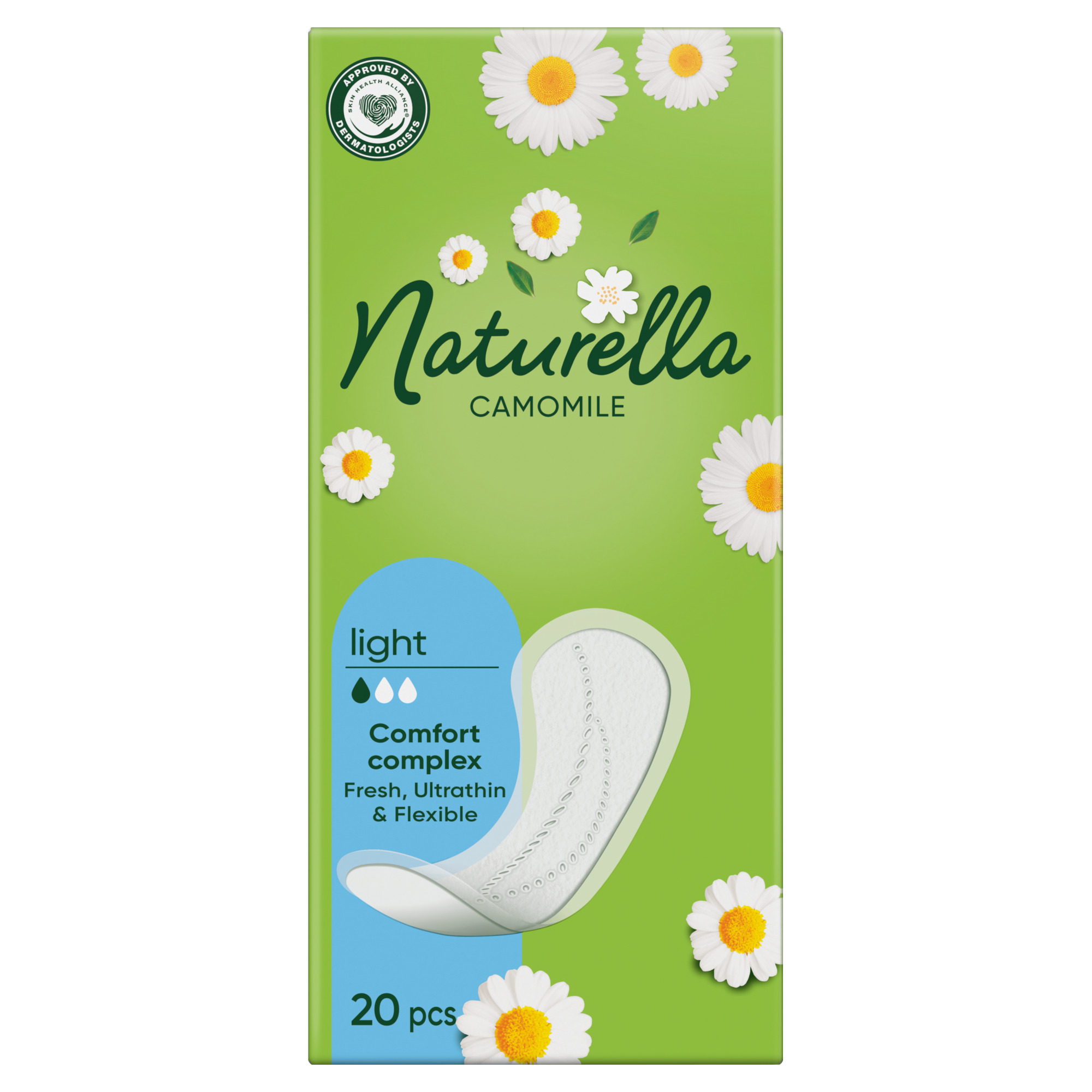 Naturella Camomile Light, Wkładki higieniczne, 20 sztuk zdjęcie
