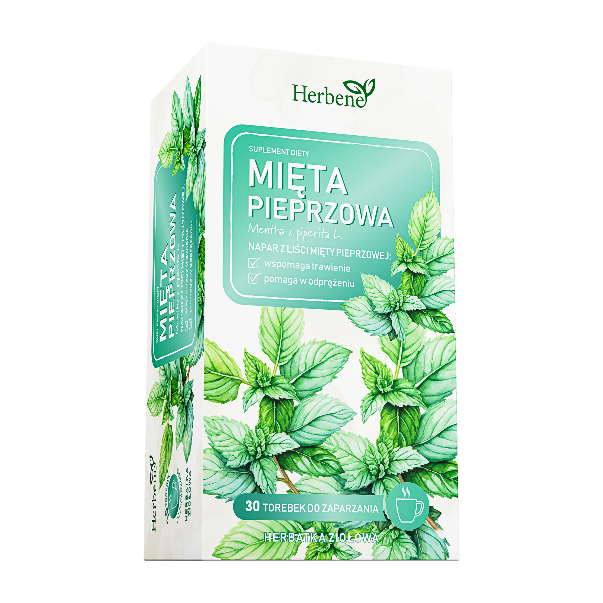 Herbene herbatka ziołowa, Mięta Pieprzowa, saszetki, 30 sztuk
