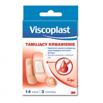 Viscoplast plastry z opatrunkiem tamującym krwawienie 14 sztuk 