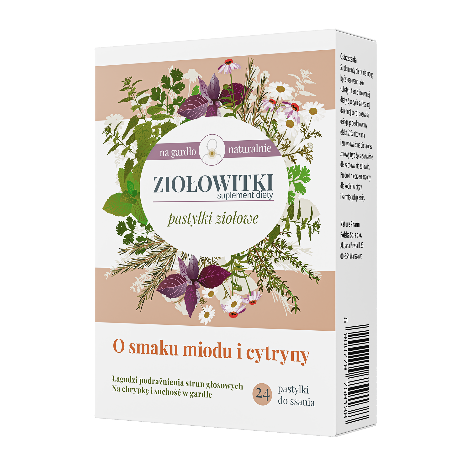 Ziołowitki Pastylki Ziołowe, 24 pastylki do ssania