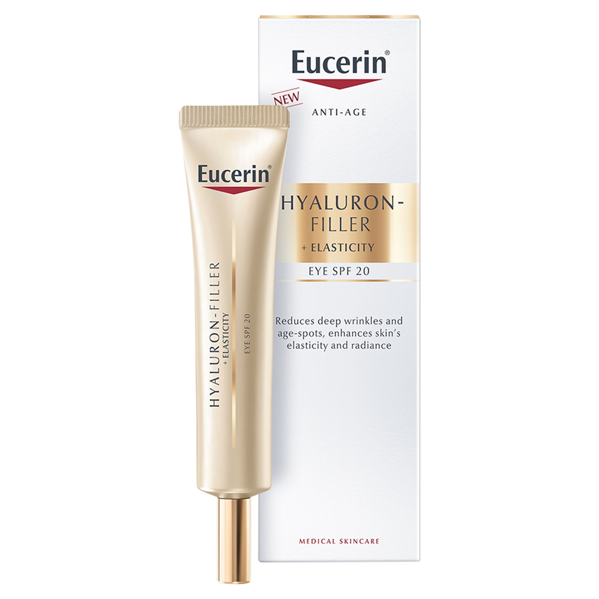Eucerin Hyaluron-Filler + Elasticity Krem pod oczy do skóry dojrzałej przeciwzmarszczkowy SPF 20, 15 ml